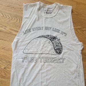 Jac Vanek Taco Tuesday cutoff tank